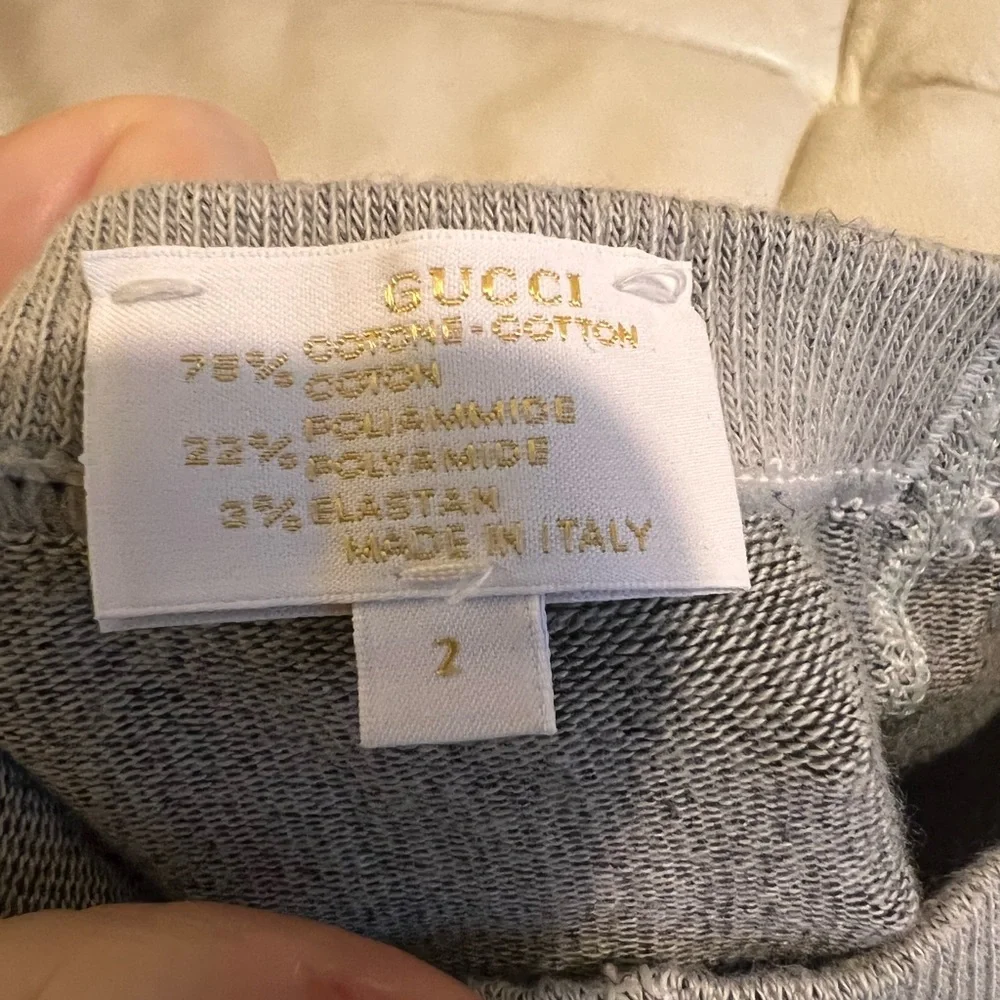 Gucci authentic grey tights size 2 good condition !